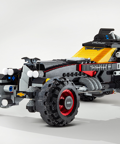 chevrolet builds life-sized LEGO batmobile 'handcrafted for hot pursuit'
