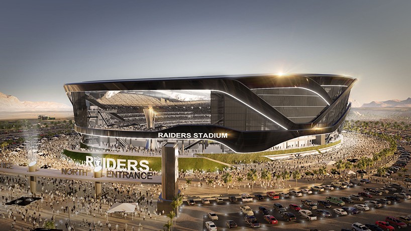 raiders stadium las vegas designboom
