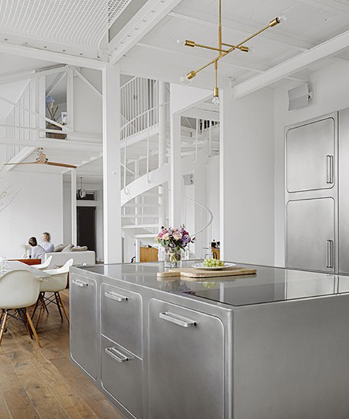 abimis furbishes parisian kitchen loft with a new york twist