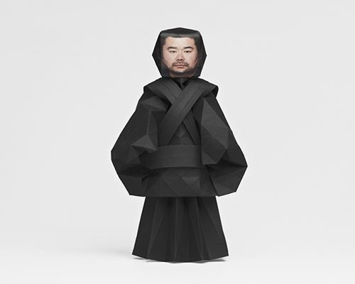 damaris bilbao creates an origami portrait of hiroshi tsunoda