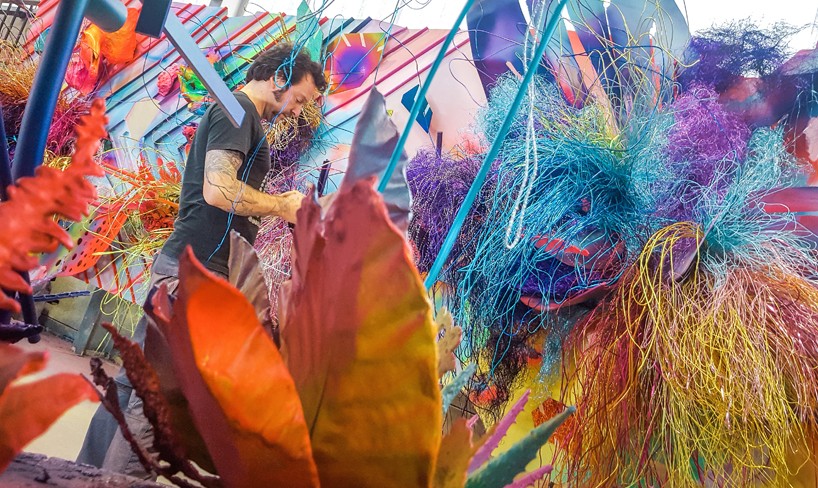 arne quinze jungle cities denk gallery LA designboom 01