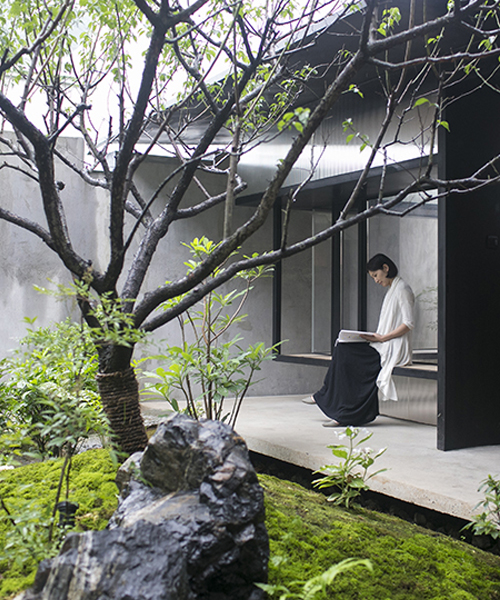 atelier deshaus shapes meditative tea house in li garden, shanghai