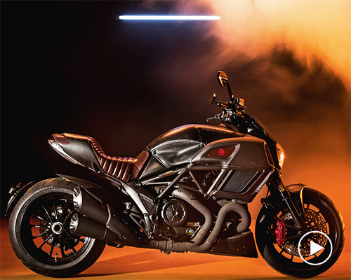 retro-futuristic 'ducati diavel diesel' unveiled at milan men's fashion week 2017