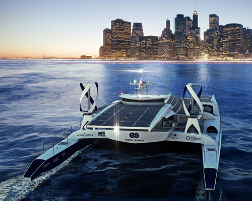 sun, wind + hydrogen to power energy observer boat for six years around the world