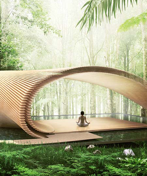 kengo kuma envisions tranquil bali villa escapes with timber screening