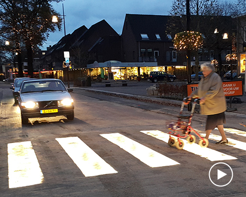 the lighted zebra crossing is a self-illuminated crosswalk in the netherlands