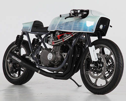 project Z café racer custom motorcycle by sur les chapeaux de roues