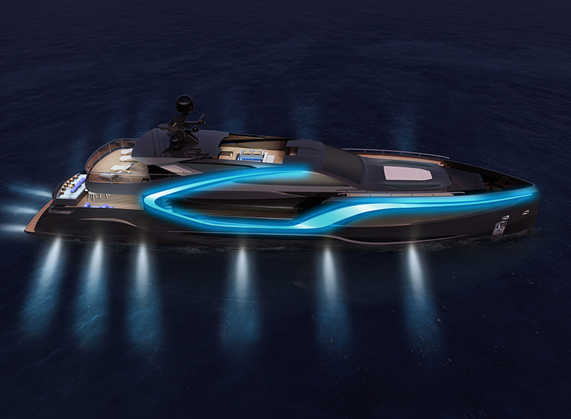 rossinavi attitude I-TRON yacht designboom