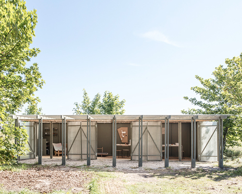 skälsö architects construct a temporary pavilion for their office