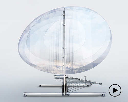 vincent leroy's 'slow echo' emulates clouds of floating glass