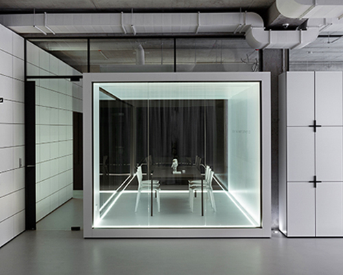 soesthetic group's office hub in ukraine echoes paper architecture