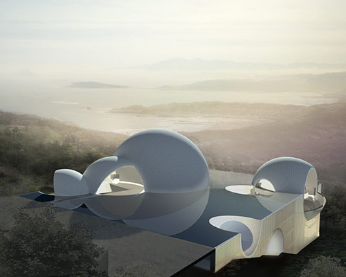 steven holl architects extends chinpaosan necropolis with intersecting spheres