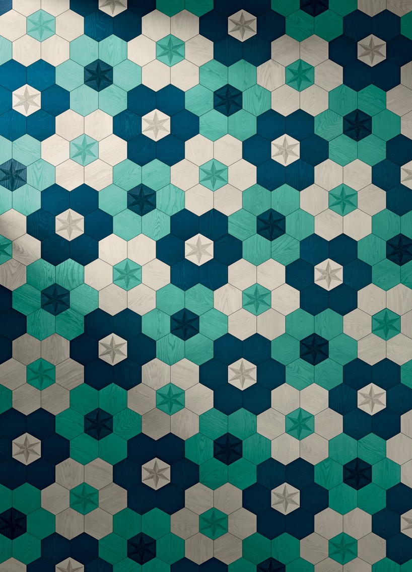 edward van vliet hexagonal parquet series bisazza designboom