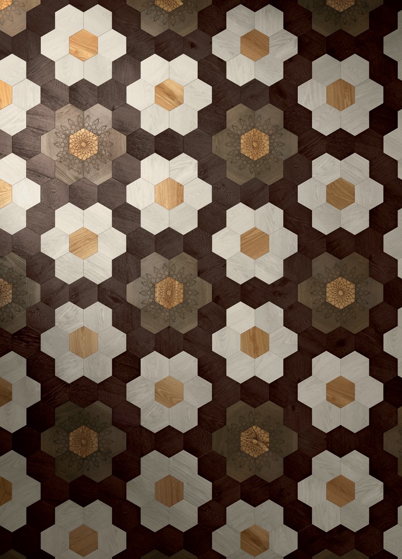 edward van vliet hexagonal parquet series bisazza designboom