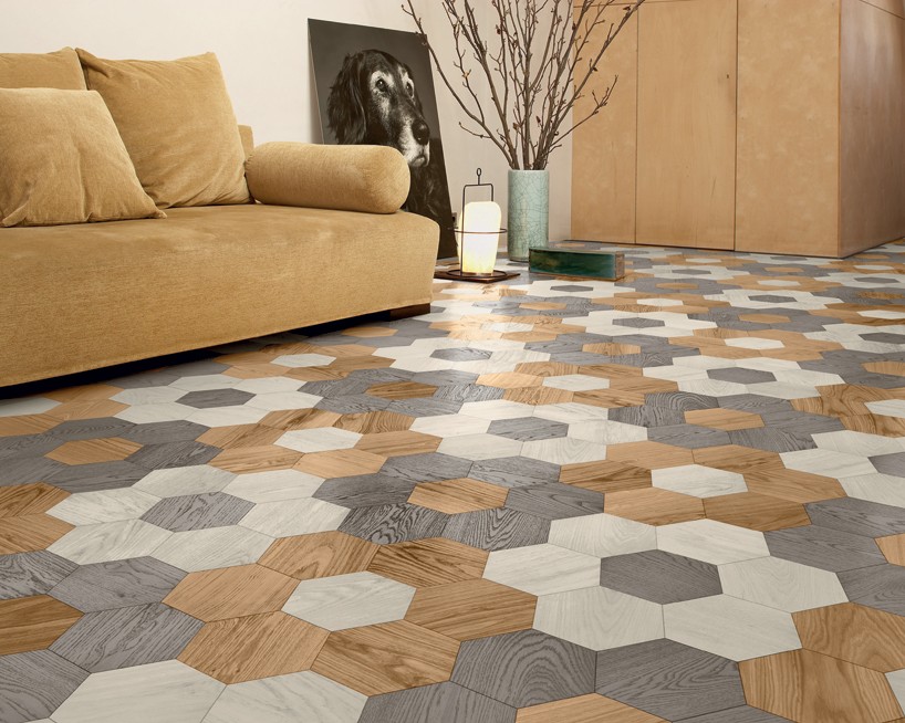 edward van vliet hexagonal parquet series bisazza designboom