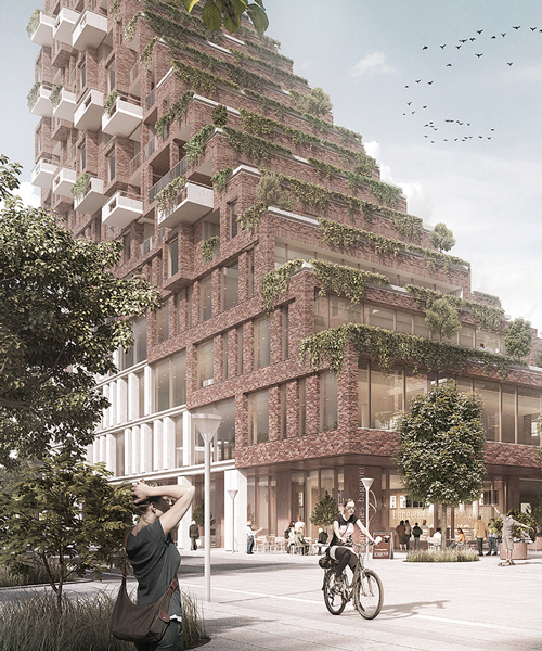 staggered aarhus development by AART architects to include terraced roof gardens