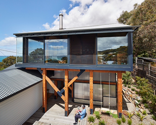 austin maynard architects elevates dorman house in australia to offer ocean views