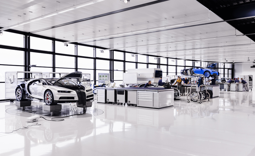 bugatti chiron supercar production process designboom