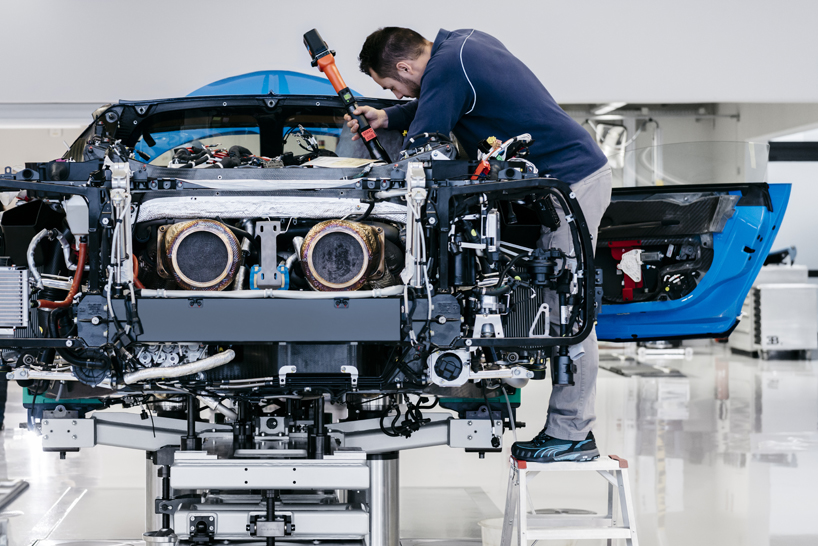 bugatti chiron supercar production process designboom