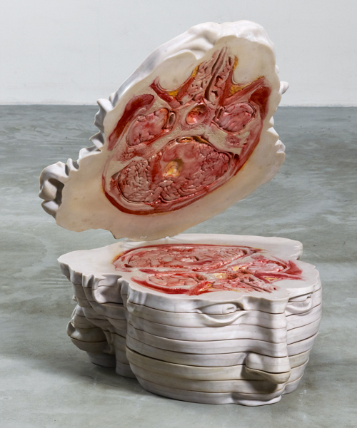 cao hui's dissected classical sculptures turn solid stone into fleshy forms