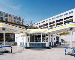 derrington building studio restores 1940s gas station to bus stop in austin, texas