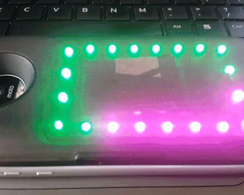 edge for moto Z surrounds your phone with rainbow LEDs