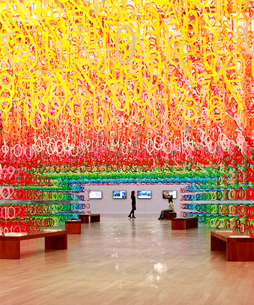 emmanuelle moureaux guides visitors through vibrant forest of numbers