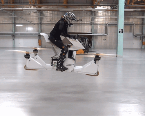 hoversurf's scorpion 3 is the world's first fully-manned hoverbike