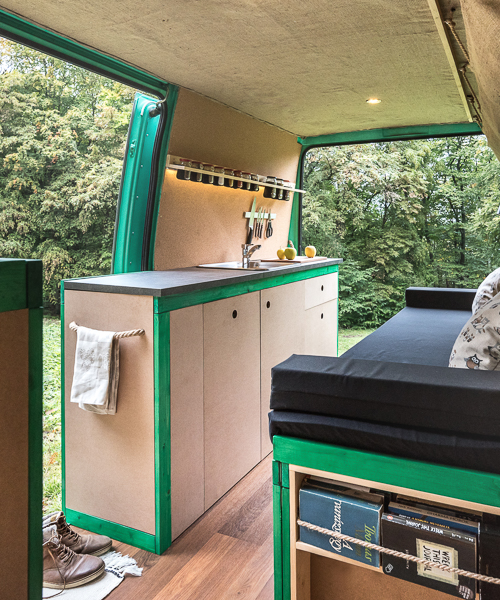 norbert juhász transforms 16-year-old van into a mobile home