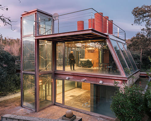 the hidden pavilion by penelas architects forms a secluded retreat for meditation