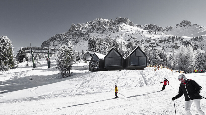 peter pichler completes wood-wrapped mountain restaurant in the italian alps