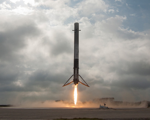 drone captures the moment elon musk's spaceX falcon 9 rocket touches down on earth