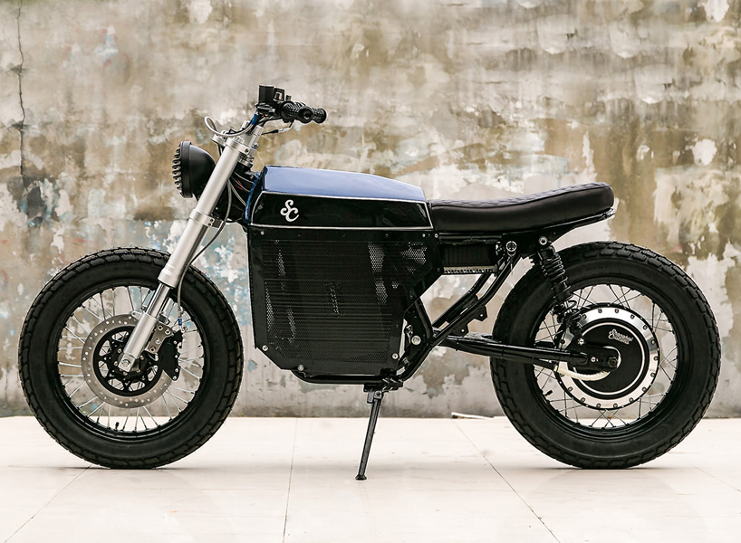 street tracker electric custom motorcycle shanghai customs designboom