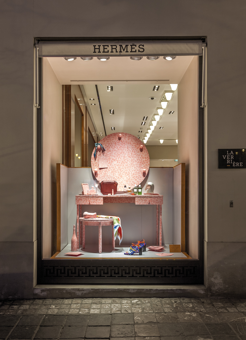 wieki somers Hermès shop windows are tape-wrapped still life