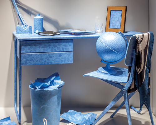 wieki somers' Hermès shop windows are tape-wrapped still life scenes
