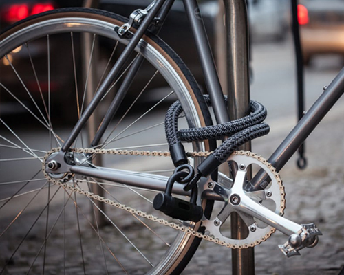 the tex-lock bike clamp is made of fabric yet strong as high-grade steel