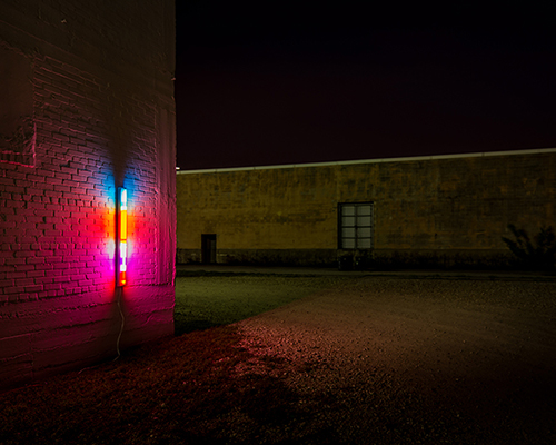 tim derrington's 'AN.AURORA' uses ubiquitous fluorescent light to create beauty through color