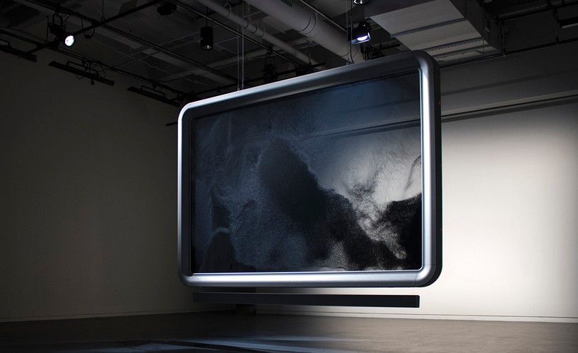 millimètre atom screen life in picoseconds exhibition le laboratoire designboom