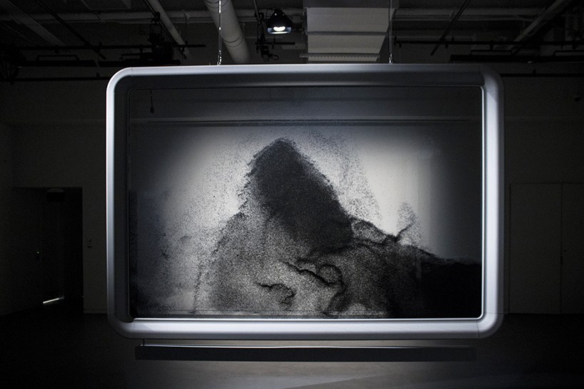 millimètre atom screen life in picoseconds exhibition le laboratoire designboom