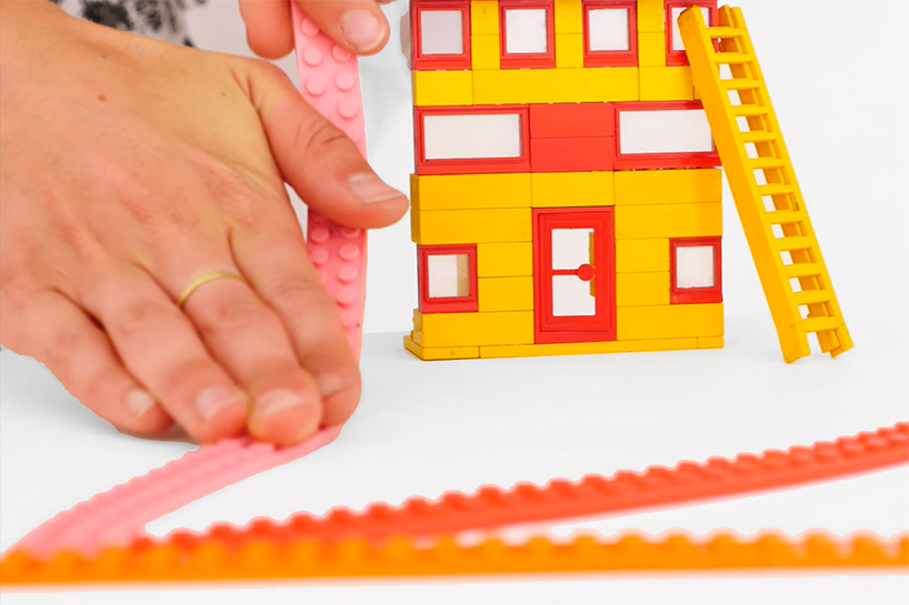 LEGO tape turns anything into a LEGO surface – including walls and shoes