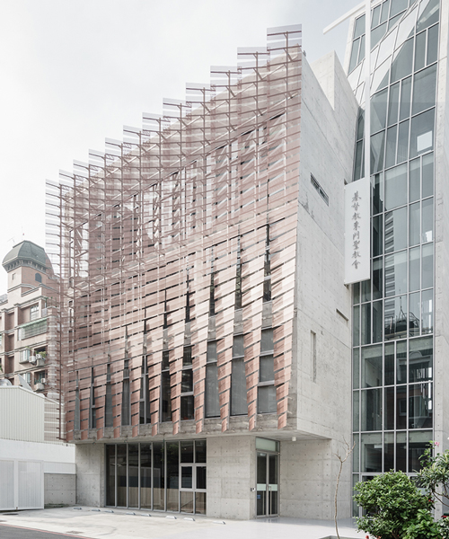 MAYU architects installs feather-like façade to church in taiwan