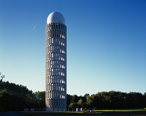 barthélémy griño architectes raises a perforated radar tower in saclay, paris
