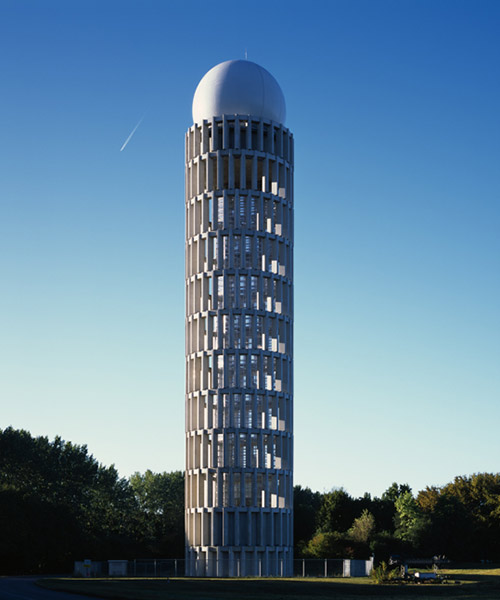 barthélémy griño architectes raises a perforated radar tower in saclay, paris