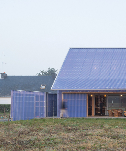 BRUT architectes clads low energy house in france with translucent panels