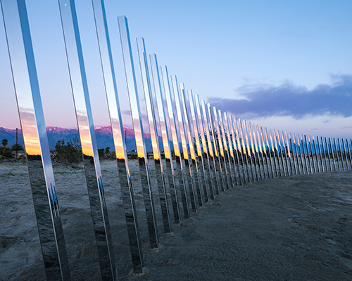 phillip k. smith III's 'circle of land and sky' mirrors abstract views of the california desert