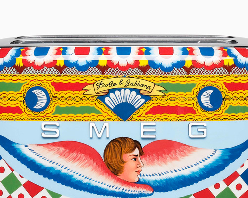 dolce & gabbana adorns smeg kitchen appliances with decorative sicilian motifs