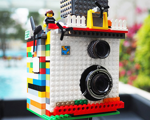 twin lens LEGO camera prints instant pictures with a click of a brick