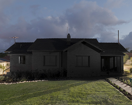 ian strange paints post-war suburban homes in australia entirely matte black