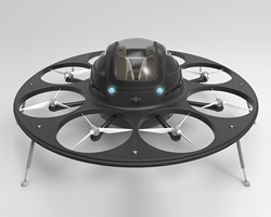 jet capsule suggests two-seater drone as a sleek carbon body