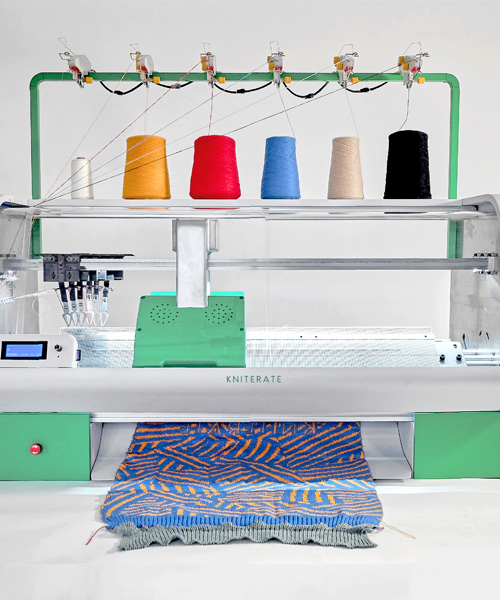 the ‘kniterate’ digital knitting machine is a 3D printer for fashion